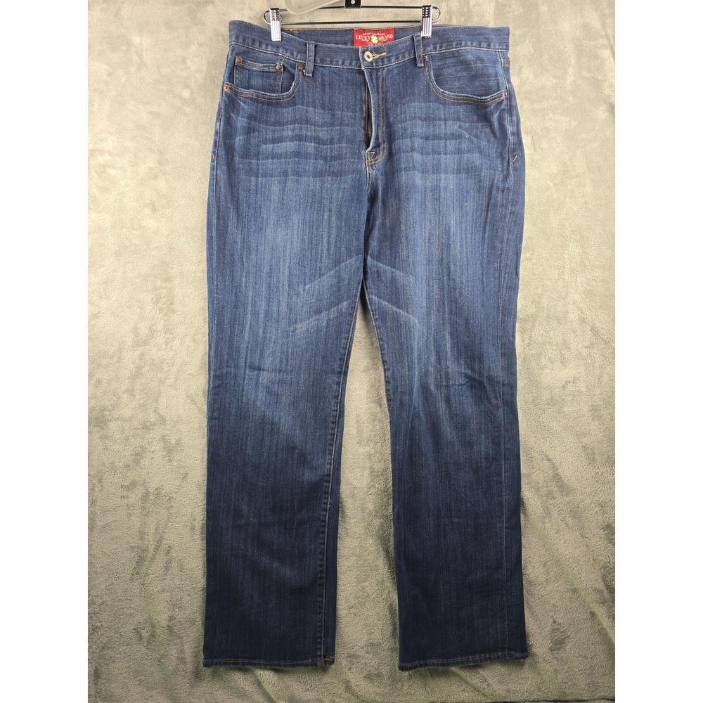 Lucky Brand 361 Vintage Straight Jeans Mens Size 38x34 Blue Stretch